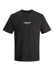 Jack & Jones T-Shirt JORVESTERBRO TEE SS CREW NECK NOOS schwarz/weiß