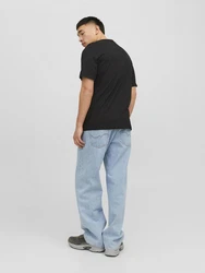 Jack & Jones T-Shirt JORVESTERBRO TEE SS CREW NECK NOOS schwarz/weiß