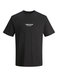 Jack & Jones T-Shirt JORVESTERBRO TEE SS CREW NECK NOOS schwarz/weiß