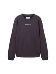 TOM TAILOR Denim Sweatshirt Dunkelblau/Lila/Dunkelgrau