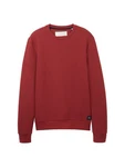 TOM TAILOR Sweatshirt QUILTED SWEAT Rot/Dunkelrot/Braun