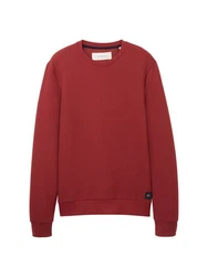 TOM TAILOR Sweatshirt QUILTED SWEAT Rot/Dunkelrot/Braun