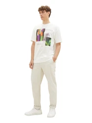 TOM TAILOR T-Shirt Weiß/Beige/Mischfarben