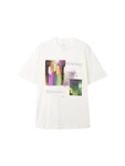 TOM TAILOR T-Shirt Weiß/Beige/Mischfarben