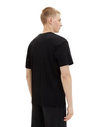 TOM TAILOR T-Shirt Schwarz/Rot/Gold/Lila
