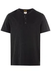 camel active T-Shirt Henley Schwarz/Dunkelgrau/Beige
