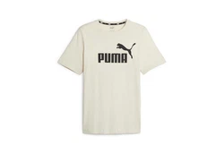 PUMA T-Shirt ESS Logo Tee Herren Khaki/Beige/Lila