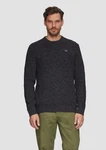 s.Oliver Strickpullover mit Crew Neck Rippblende Dunkelgrau/Grau/Dunkelblau/Schwarz