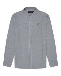 Lyle & Scott Langarmhemd Shepherd Check Shirt Weiß/Grau/Dunkelblau