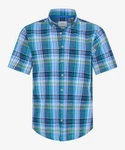 Brax Kurzarmhemd Style Dan C Türkis/Blau/Hellblau