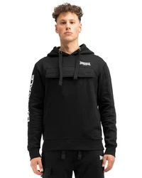 Lonsdale Kapuzensweatshirt Rushen Schwarz/Lila/Dunkelblau