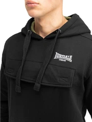 Lonsdale Kapuzensweatshirt Rushen Schwarz/Lila/Dunkelblau