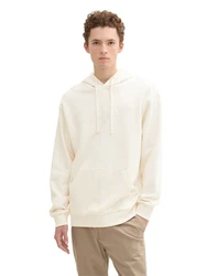 TOM TAILOR Denim Sweatjacke Hoodie mit Logostickerei Khaki/Weiß/Beige/Grau/Creme