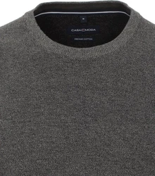 CASAMODA Strickpullover Rundhalsausschnitt anthrazit (413705800)