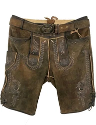 Maddox Trachtenlederhose Klostersee Herren Khaki/Dunkelgrün/Braun/Dunkelbraun