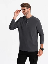 OMBRE Longsleeve Casual Dunkelgrau/Hellgrau/Grau