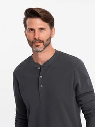 OMBRE Longsleeve Casual Dunkelgrau/Hellgrau/Grau