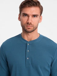 OMBRE Longsleeve Casual Blau/Hellblau/Türkis