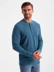 OMBRE Longsleeve Casual Blau/Hellblau/Türkis