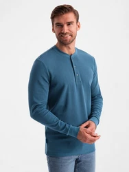 OMBRE Longsleeve Casual Blau/Hellblau/Türkis