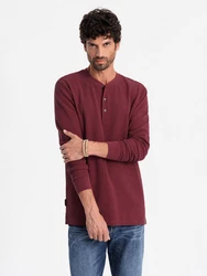OMBRE Longsleeve Casual Dunkelrot/Rot/Bordeaux