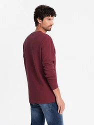 OMBRE Longsleeve Casual Dunkelrot/Rot/Bordeaux