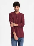 OMBRE Longsleeve Casual Dunkelrot/Rot/Bordeaux