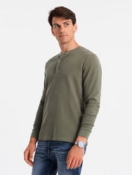 OMBRE Longsleeve Casual Dunkelgrün/Khaki