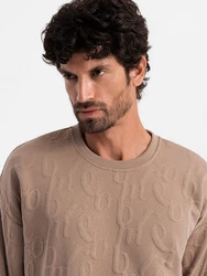 OMBRE Sweatshirt RELAXED FIT Braun/Khaki/Beige/Grau