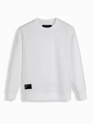 OMBRE Sweatshirt RELAXED FIT Weiß/Creme/Grau