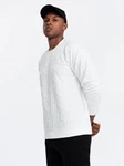 OMBRE Sweatshirt RELAXED FIT Weiß/Creme/Grau