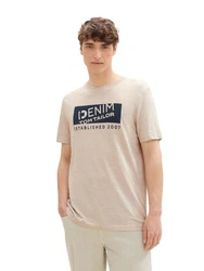TOM TAILOR T-Shirt Braun/Khaki/Beige
