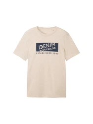 TOM TAILOR T-Shirt Braun/Khaki/Beige