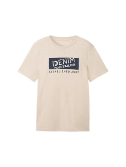 TOM TAILOR T-Shirt Braun/Khaki/Beige
