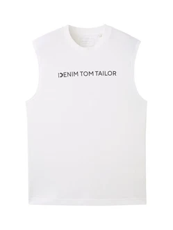 TOM TAILOR T-Shirt Weiß/Creme/Dunkelblau/Rosa
