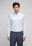 HECHTER PARIS Langarmhemd Modern Fit mit Kentkragen Hellblau/Blau