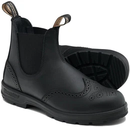 #2443 Brogued Black Leather (Classics Series) Stiefel