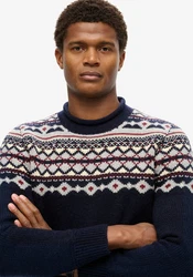 Superdry Rundhalspullover FAIRISLE KNIT CREW JUMPER navy multi