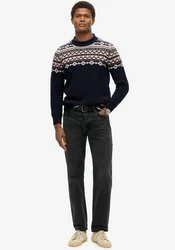 Superdry Rundhalspullover FAIRISLE KNIT CREW JUMPER navy multi