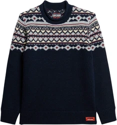 Superdry Rundhalspullover FAIRISLE KNIT CREW JUMPER navy multi