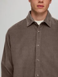 SELECTED HOMME Langarmhemd Regowen Khaki/Beige/Dunkelbraun/Braun/Grau/Dunkelgrün