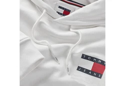 Tommy Jeans Sweatshirt TJM REG ESSENTIAL FLAG HOOD EXT Weiß/Creme/Grau/Khaki