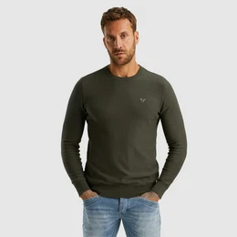 Strickpullover mit Logostickerei