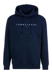 Tommy Jeans Hoodie TJM REG LINEAR LOGO HOODIE EXT Dunkelblau