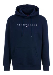 Tommy Jeans Hoodie TJM REG LINEAR LOGO HOODIE EXT Dunkelblau