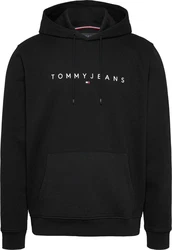 Tommy Jeans Hoodie TJM REG LINEAR LOGO HOODIE EXT Schwarz