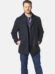 Wolljacke TJORVE mit abnehmbaren Stehkragen
