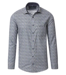 CASAMODA Businesshemd Kent Comfort Fit Strickpullover Dunkelblau/Blau/Grau/Hellblau