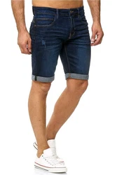 Indicode Shorts Kaden Jeans Dunkelblau/Blau