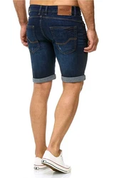Indicode Shorts Kaden Jeans Dunkelblau/Blau